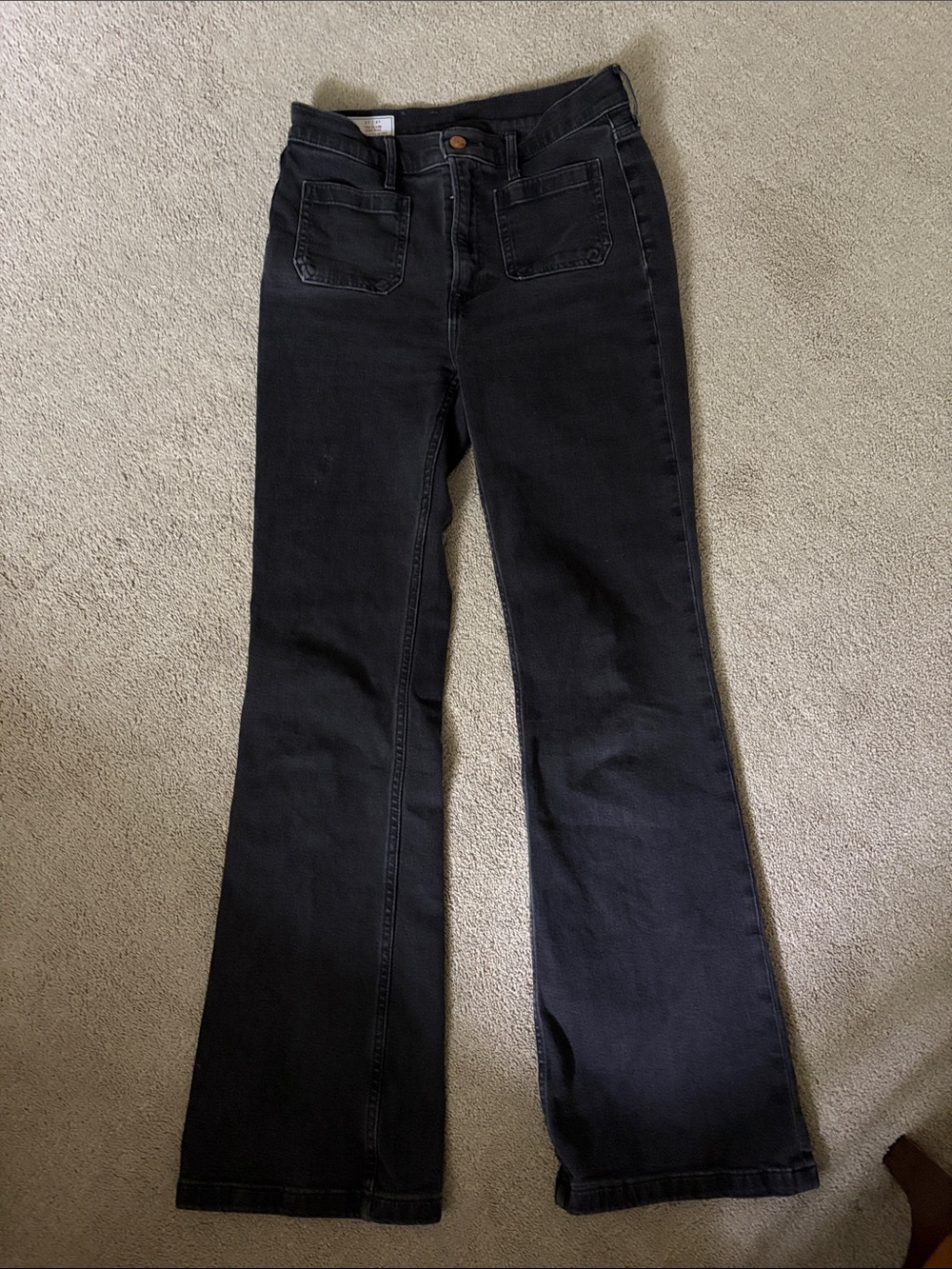 GAP Black High-Rise Flare Jeans